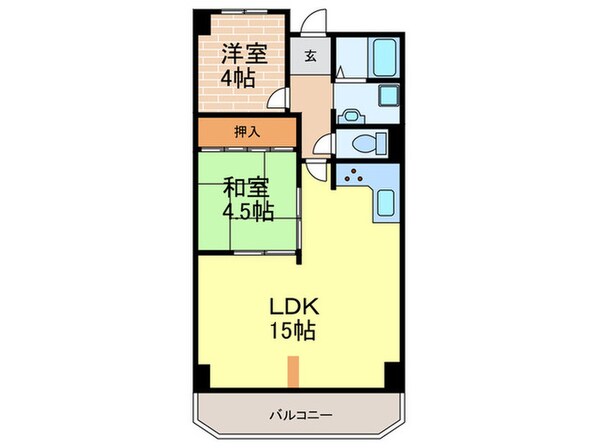 夙川グリーンタウン北棟(506)の物件間取画像